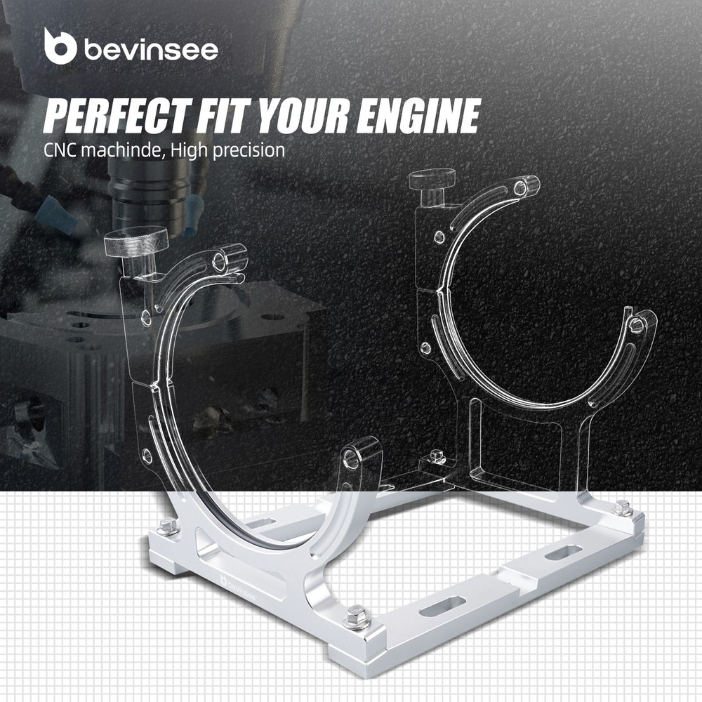 BEVINSEE Billet 7" Nitrous Oxide Nos Single Bottle Holder Bottle Bracket Kit