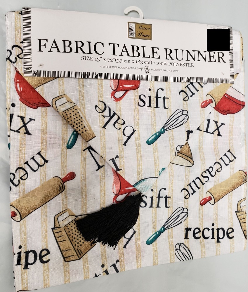Fabric Printed Table Runner (13" x 72"), BAKING TOOLS by BH
