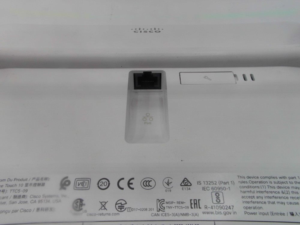 CISCO TELEPRESENCE CS-TOUCH10 V01 TOUCH CONTROL MODEL TTC5-09