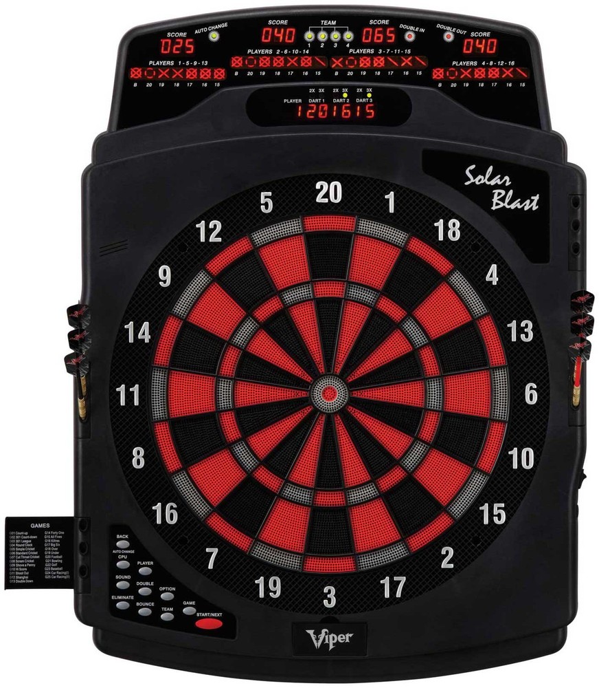 Viper by GLD Solar Blast Electronic Dartboard w/ Darts & AC Adapter