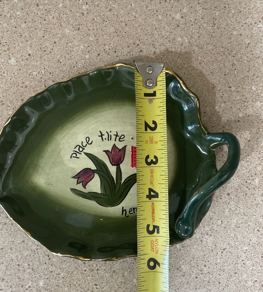 Blue Sky Tea Lite Porcelain Base Leaf