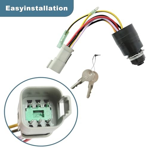 129572 Ignition Switch with 2 Key Compatible with Tracker Boats, 2 Keys 3