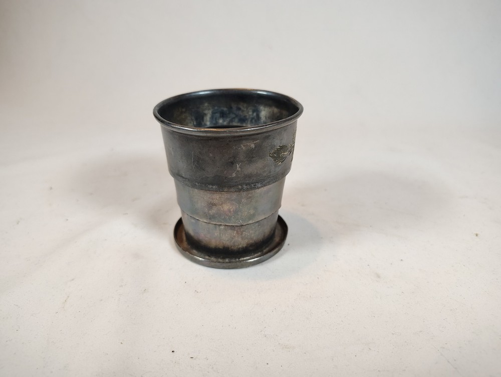 Vintage Aurora Silver Plated Collapsible Cup