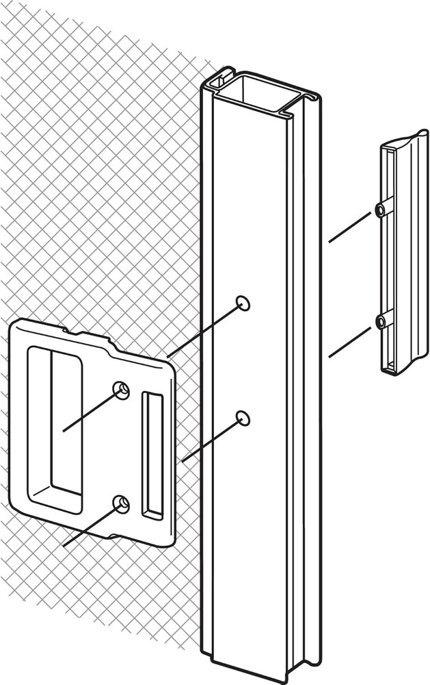 Durable White Plastic Screen Door Handle - Fits Andersen Series for Secure Entry