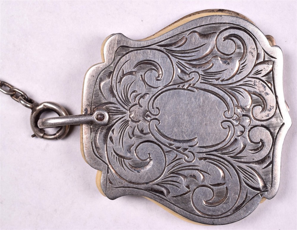 Sterling Chatelaine Perfume, Pencil, Notepad, and Coin Vial