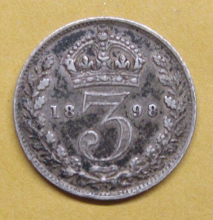 1898 Great Britain 3 Pence Silver Take a Look