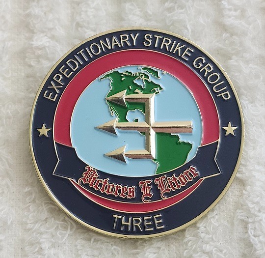 AUTHENTIC EXPIDITIONARY STRIKE GROUP THREE 3 RDML O'CONNOR RARE CHALLENGE COIN