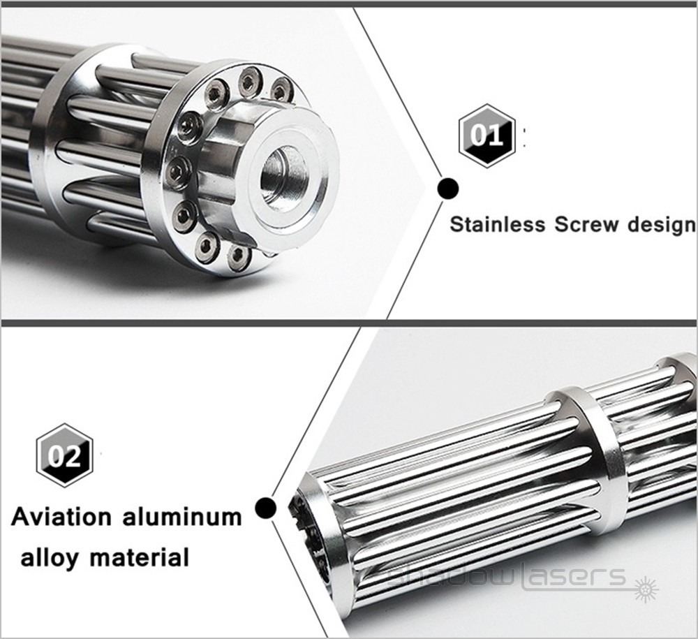 LMX3B Blue Laser Pointer Pen 450nm Adjustable Focus Visible Beam Light USB