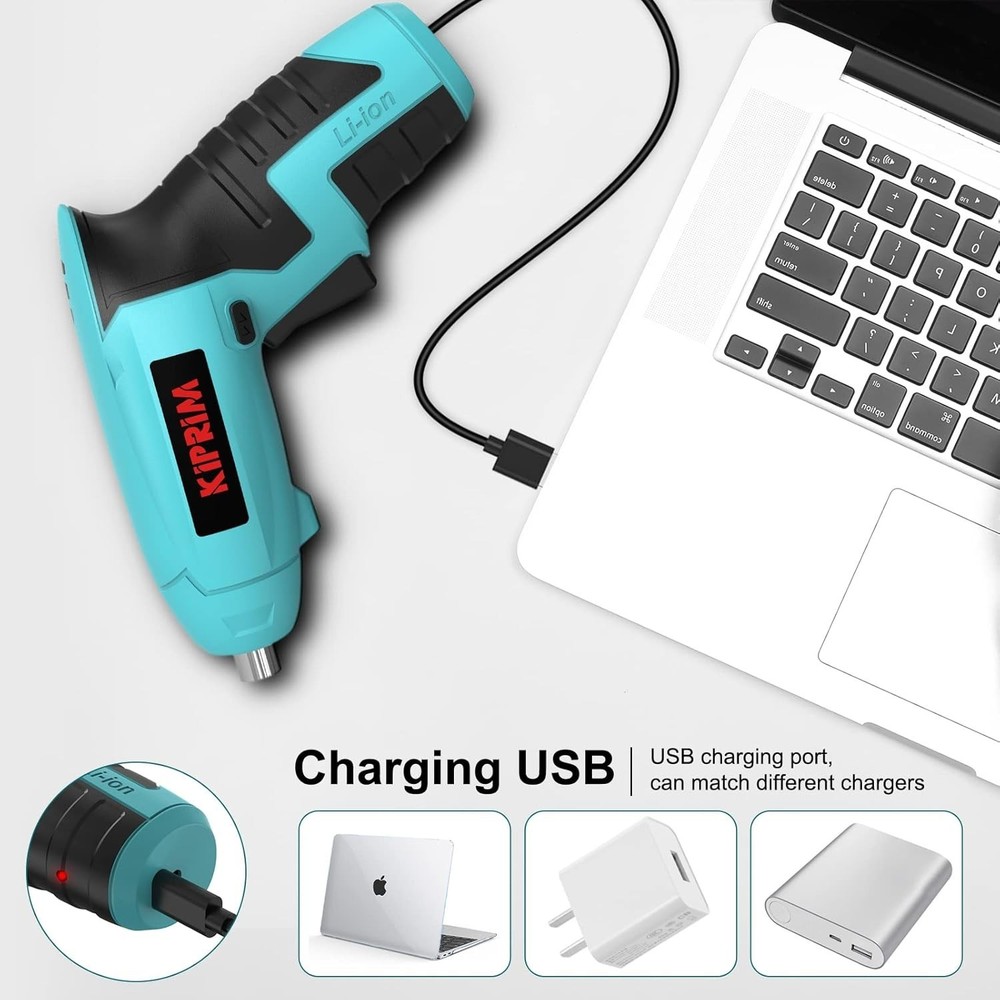 Lightweight 4V Electric Screwdriver with Rechargeable Battery for Home Projects