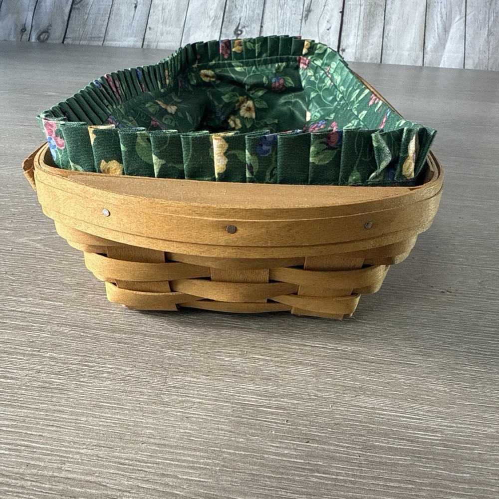Longaberger 2002 Cracker Host Basket With Floral Liner