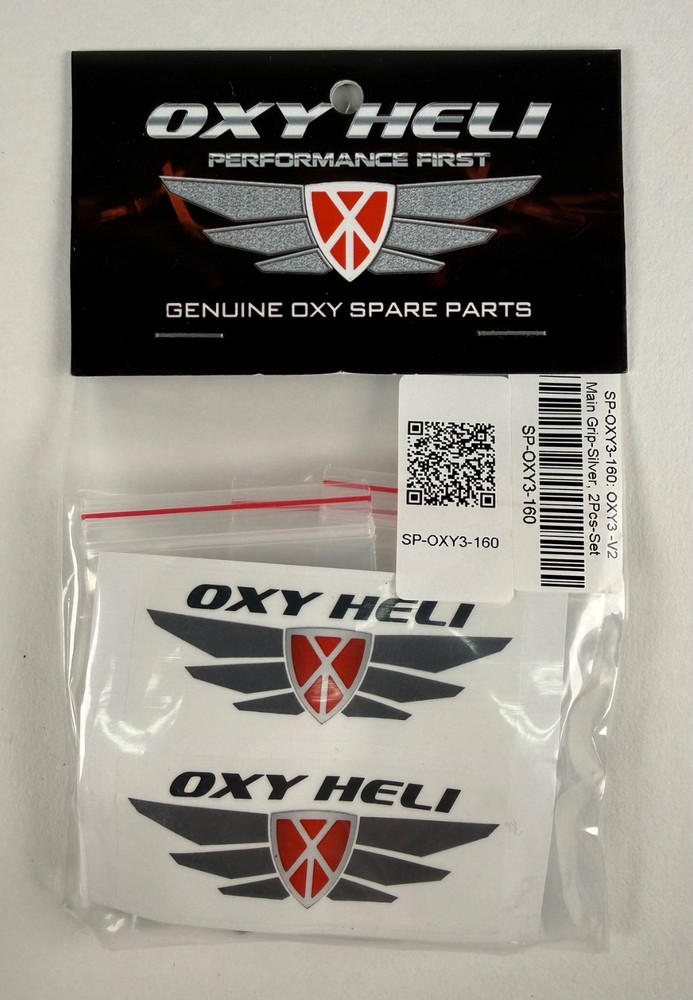 OXY HELI OXY 3 MAIN GRIP SILVER V2 2 pcs SET SP-OXY3-160