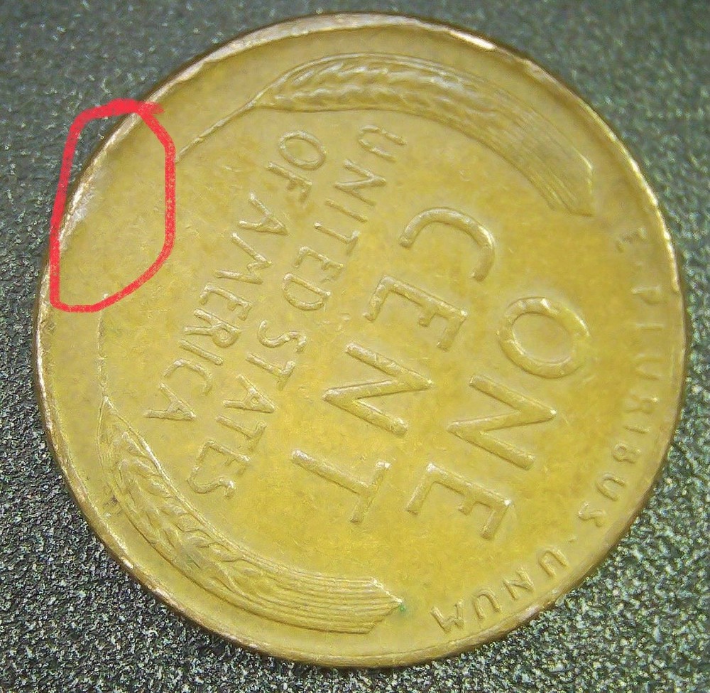 1952 S Wheat Cent “Small Clipped Planchette ”