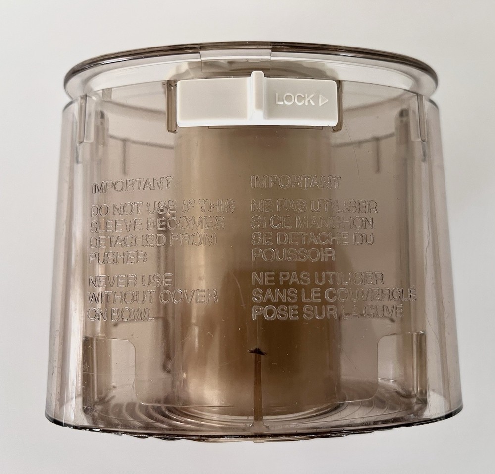 Cuisinart Food Processor Replacement chute sleeve and pusher DLC-018B 020B