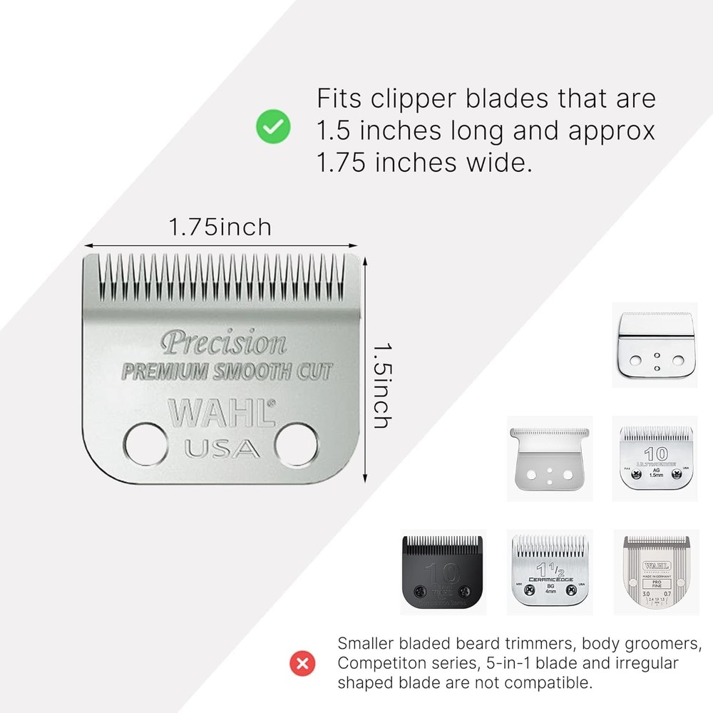 Professional for Wahl Clipper Guards Set, 10 Pcs Coded Cutting 10 Pack, Black