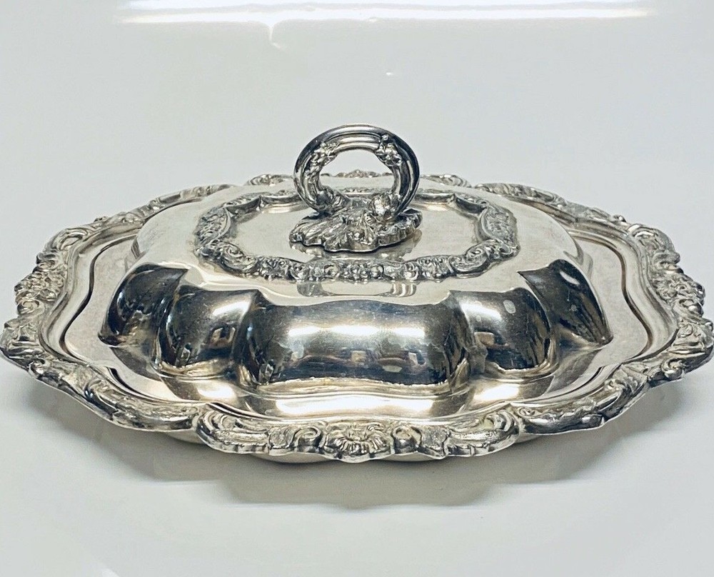 Barbour International Silver Plate Covered Entree Severing Dish