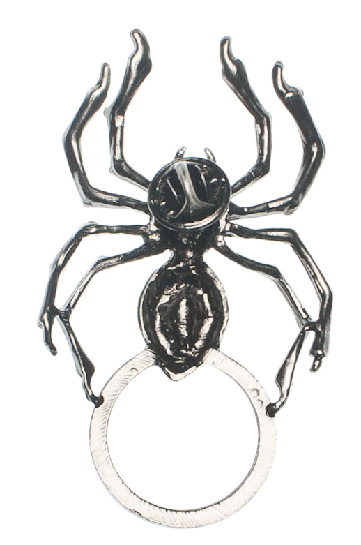 RHINESTONE SPIDER SUNGLASS HOLDER PIN