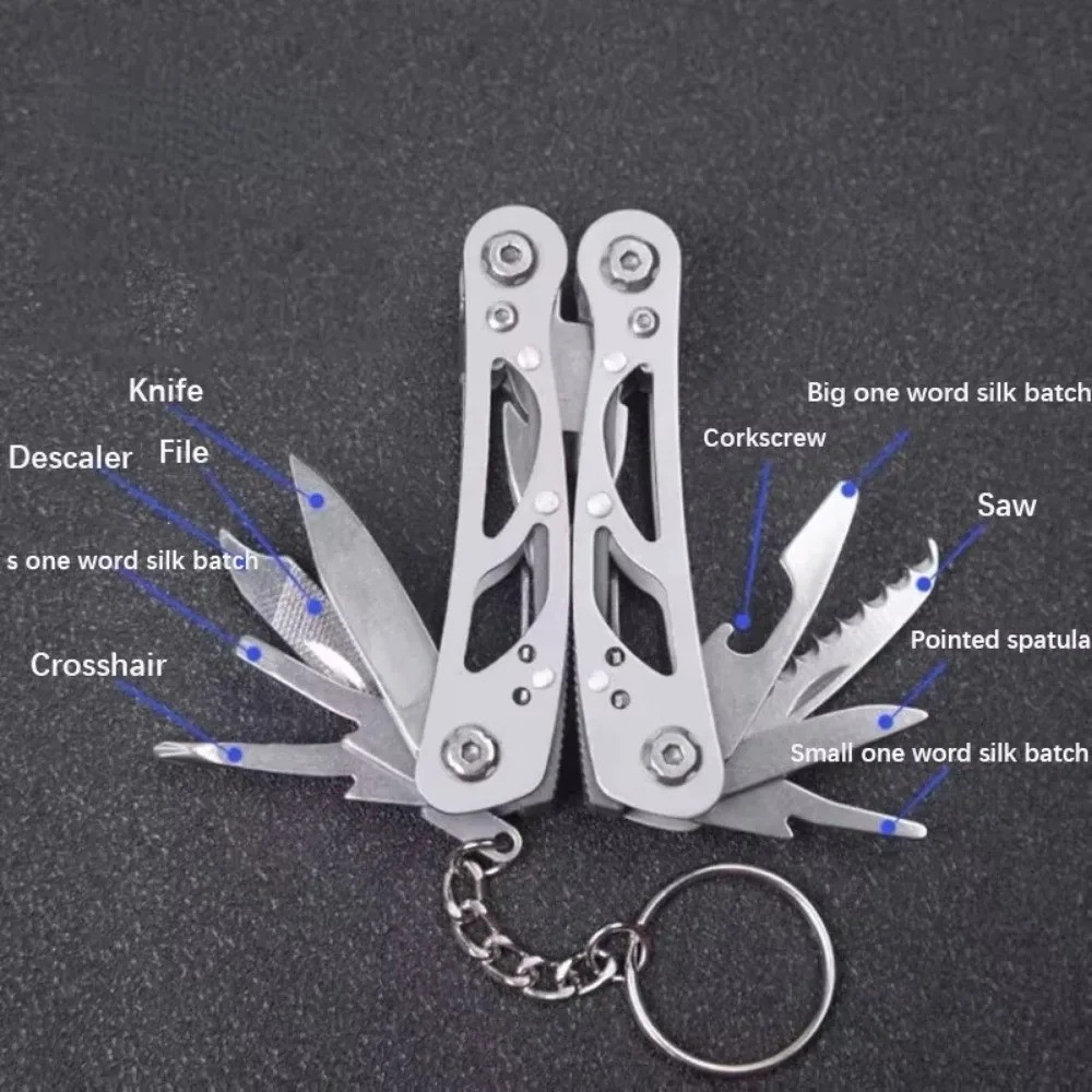 14-in-1 MINI Multitool Pliers Rugged , Practical Portable Pocket Camping Tools