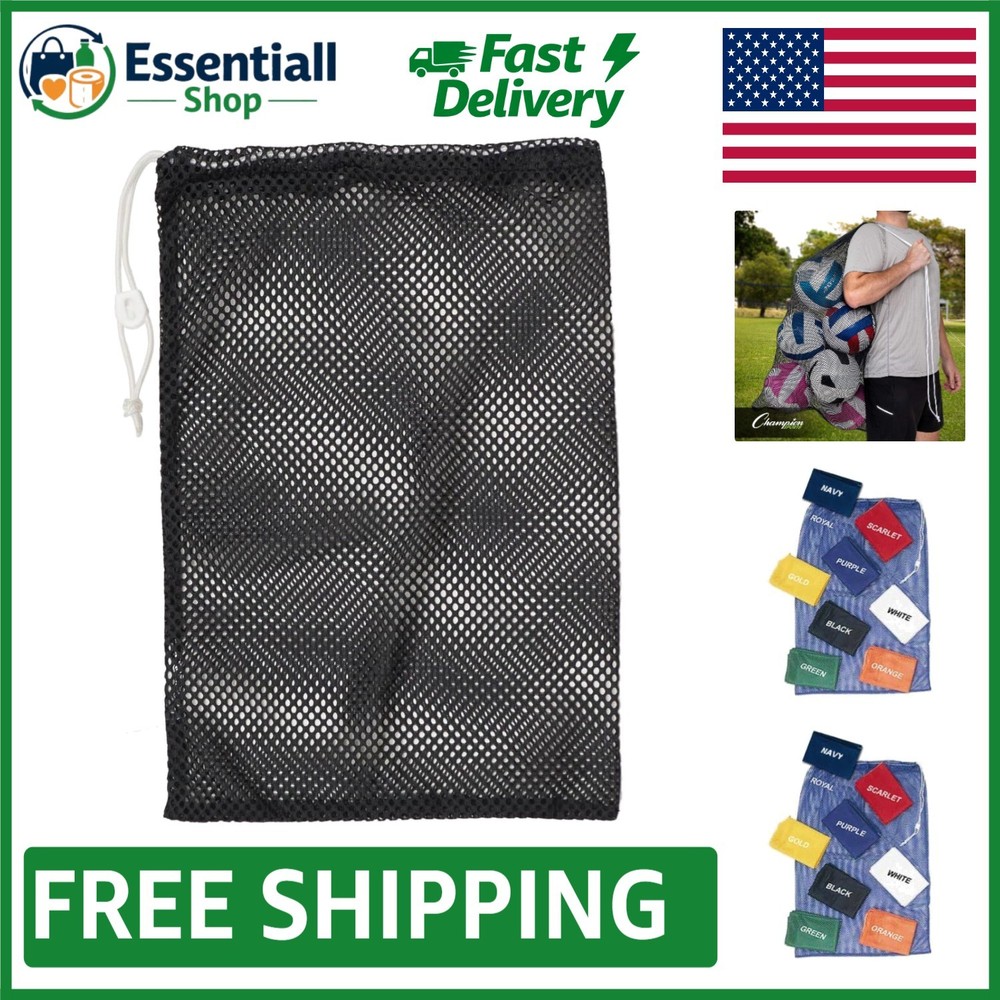 Lightweight Breathable Mesh Bag with Lock & Drawstring - Perfect for Athletes