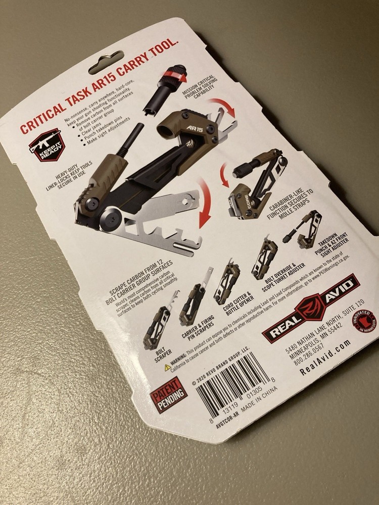 Real Avid Gun-Tool Core Keep It Ready Modern Critical Task Carry Tool New