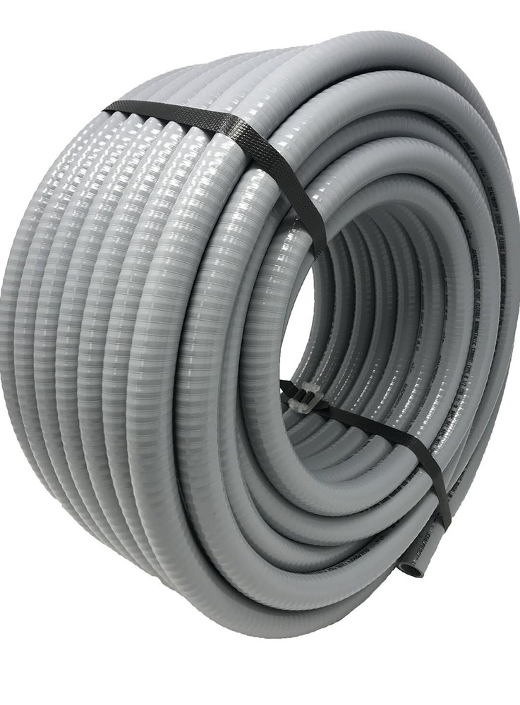 LIQUIDTIGHT Flexible NM Conduit Electrical TYPE-B  1/2"x 100ft  Grey-Code 165007