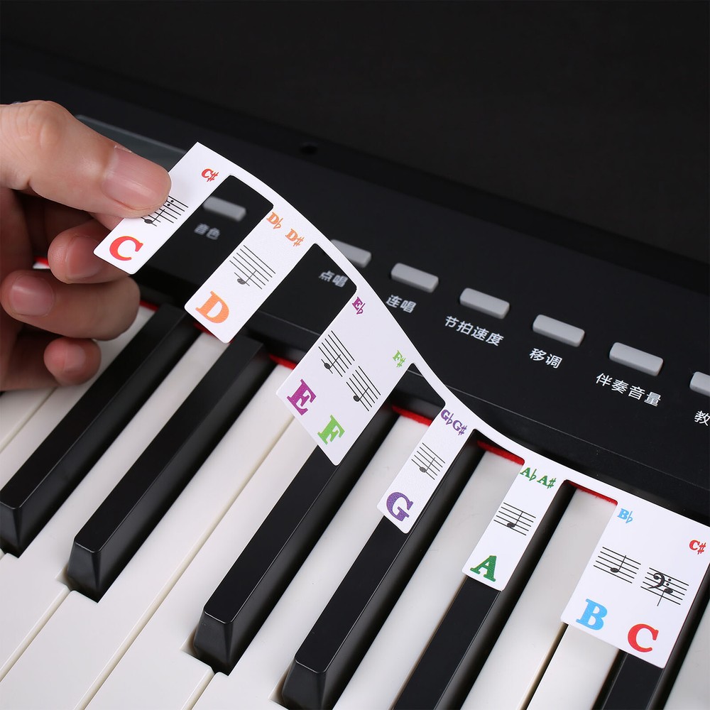 61 key Piano Keyboard Tone Sticker No paste required 85cm Learn Notation