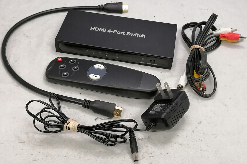 FireFold 4×1 HDMI Switcher With Cables And Remote