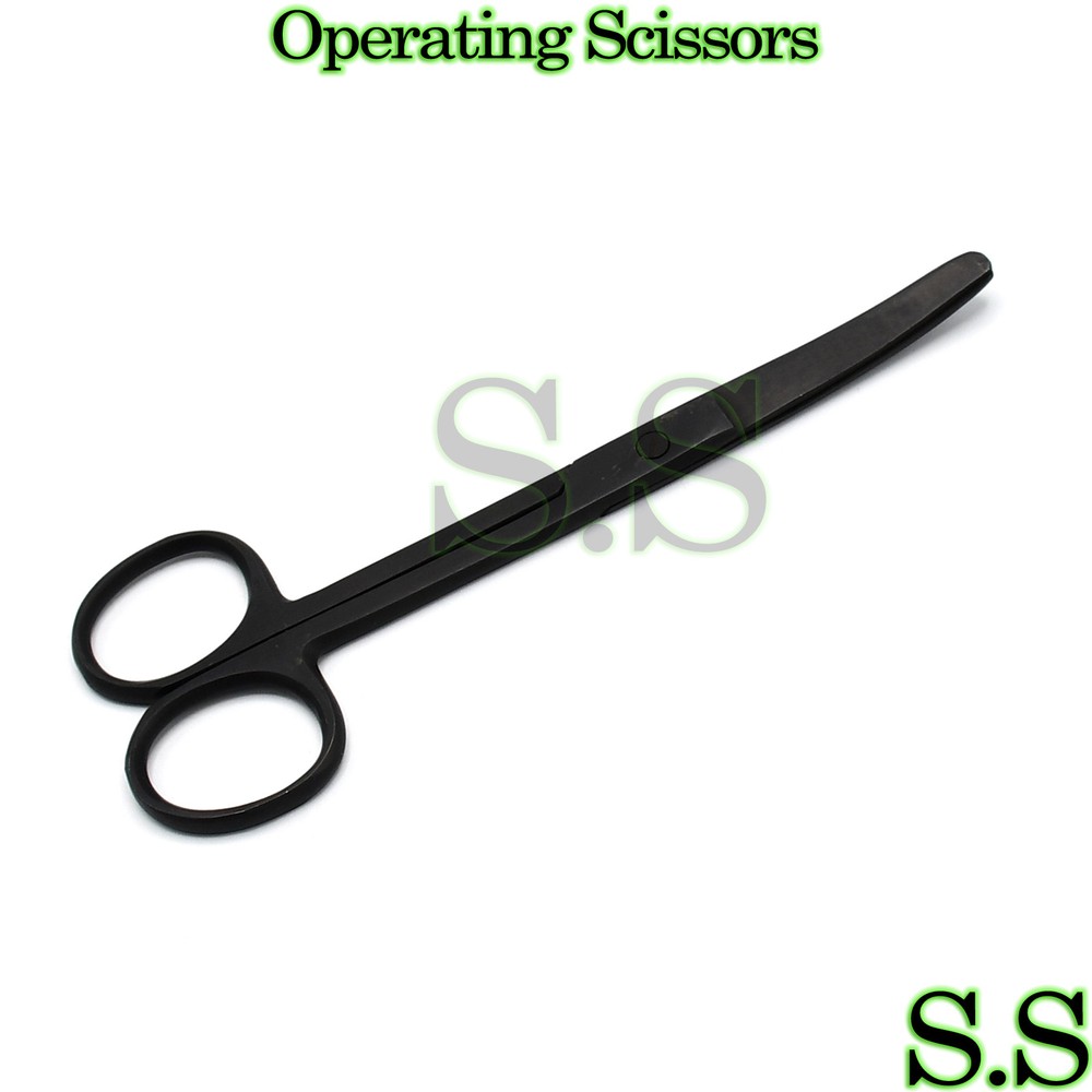 Operating Scissors Curved 5.5" blunt-blunt Black Coated Surgical Instruments