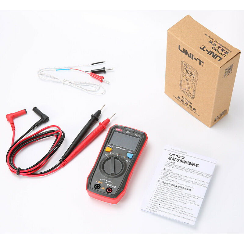 UNI-T UT123 Mini Digital Multimeter Auto Range Data hold AC DC Volt Meter✦Kd