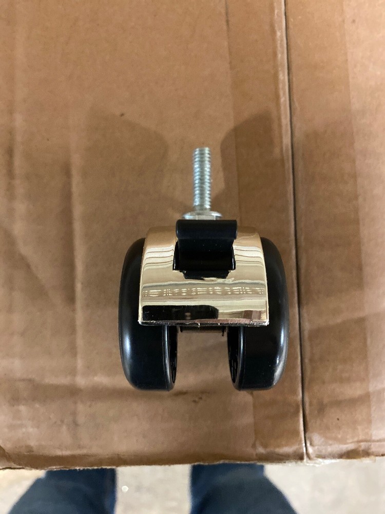 4 PACK ECONOCO TW10LK Twin Wheel Locking Caster,1" Stem,4 Pack