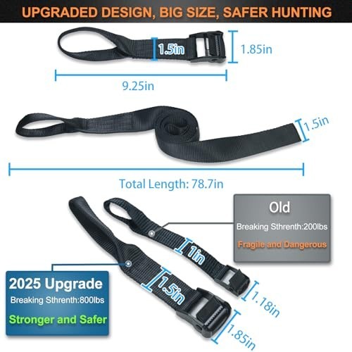 Climbing Stick Straps for Tree Stands - Replacement Attachment for Climbing Step