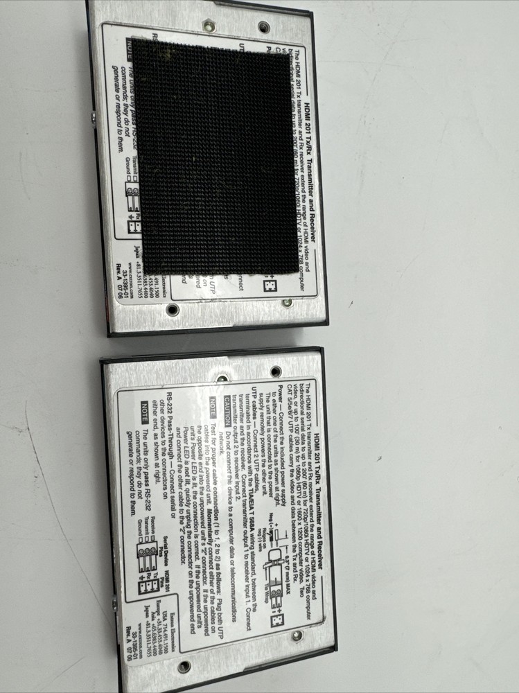 Extron Electronics DVI HDMI 201 Tx/Rx 60-806-01 Transmitter Receiver Set