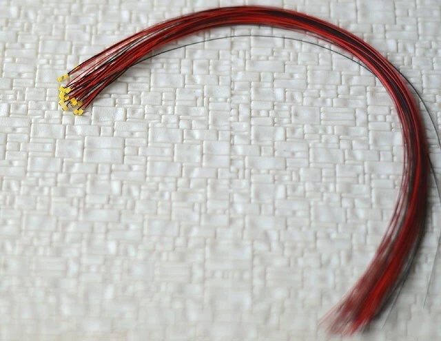 50PCS Pre Wired Green #0603 SMD LEDs Lighting Kits Pre-soldered Micro LEDs