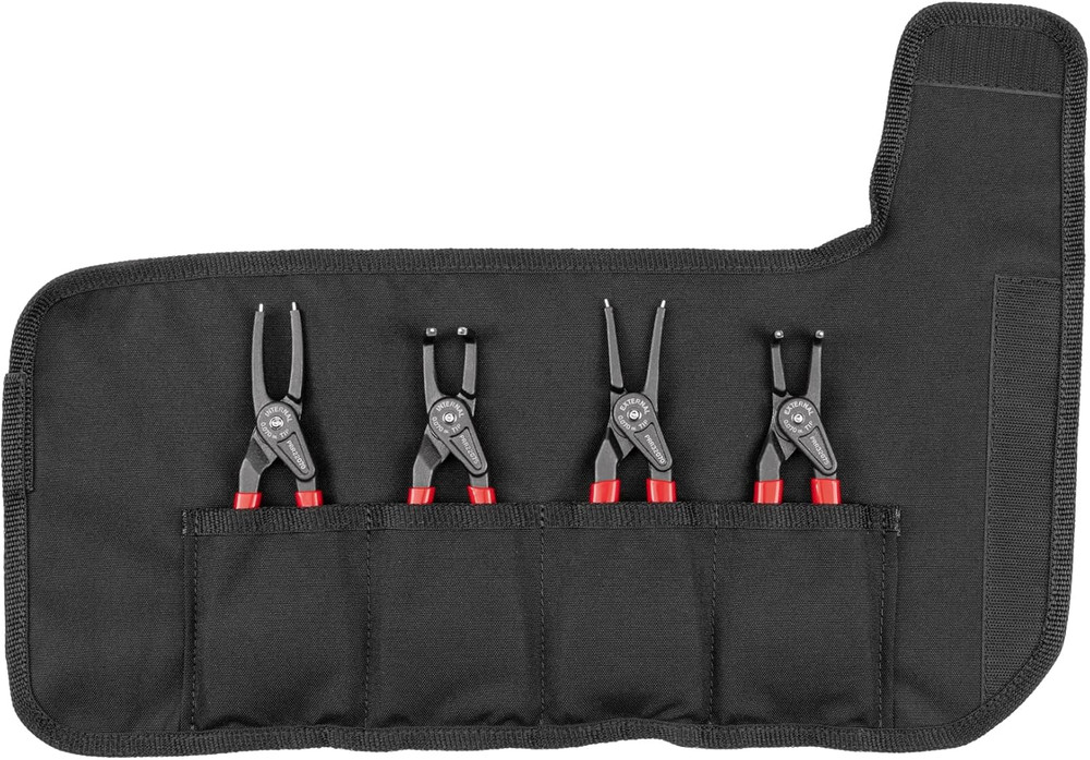 7 Inch Internal and External Retaining Ring Pliers Set with Roll, 4-Piece (0.070