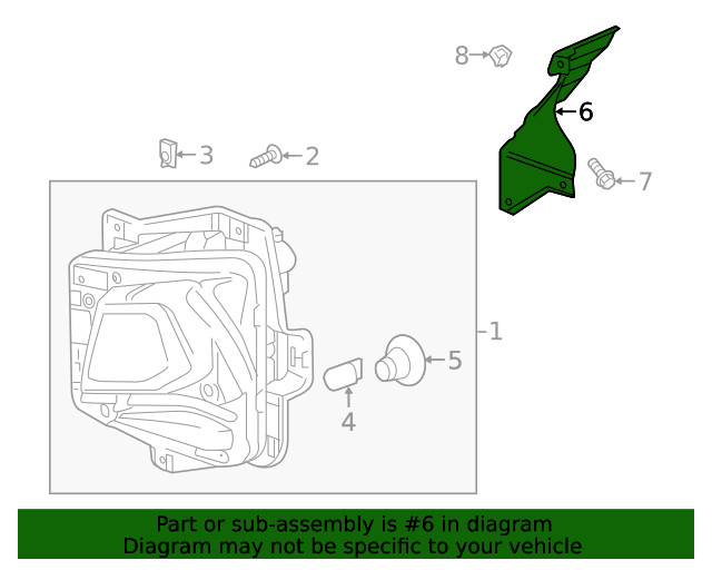 Genuine GM Lamp Bracket 84126208