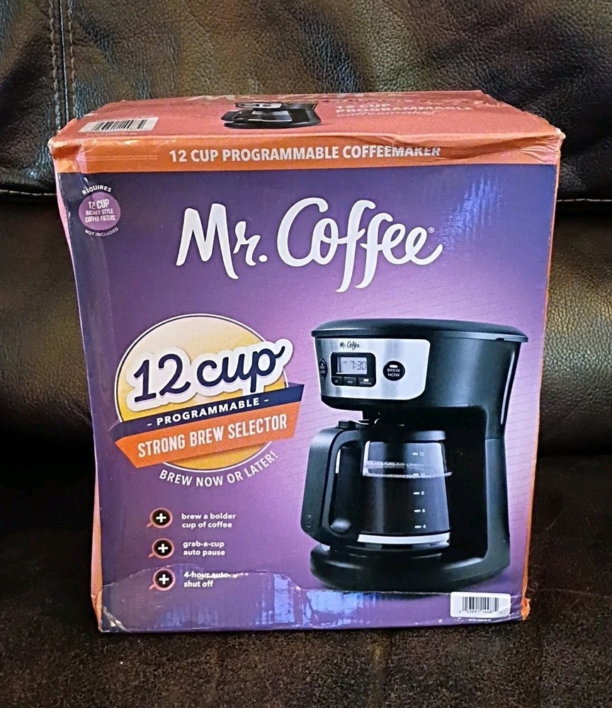 Mr. Coffee 12-Cup Programmable Coffeemaker w/ Strong Brew Selector New Opened
