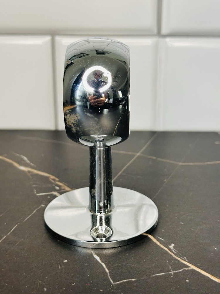 Chrome Wall Mounted Rounded Center Post Bracket 1.5”