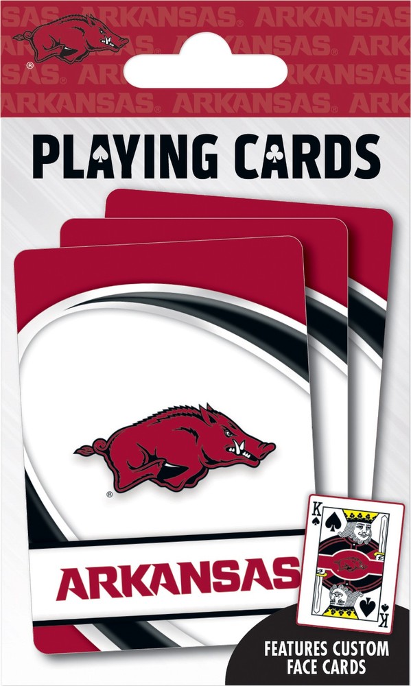 MasterPieces - Arkansas Razorbacks - NCAA Playing Cards - 54 Card Deck