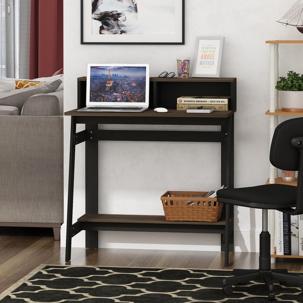 Columbia Walnut A Frame Computer Desk Simplistic Style W Easy Assembly & Modern