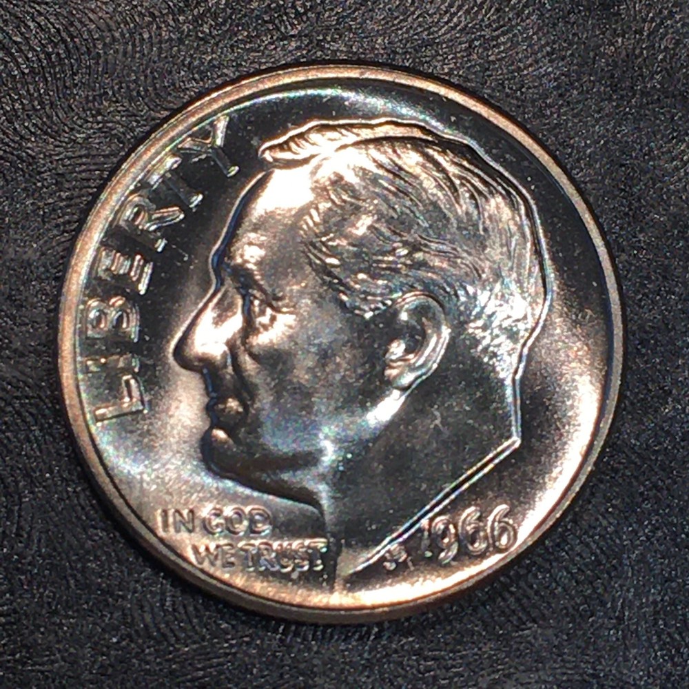 1966 Roosevelt Dime - Superb SMS from Special Mint Set #P475