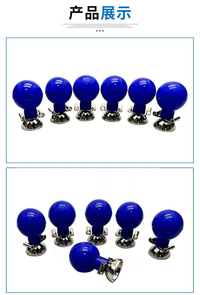 ECG Accessory Kit:4 Universal Limb Clips + Blue Rubber Bulb for ECG Machine