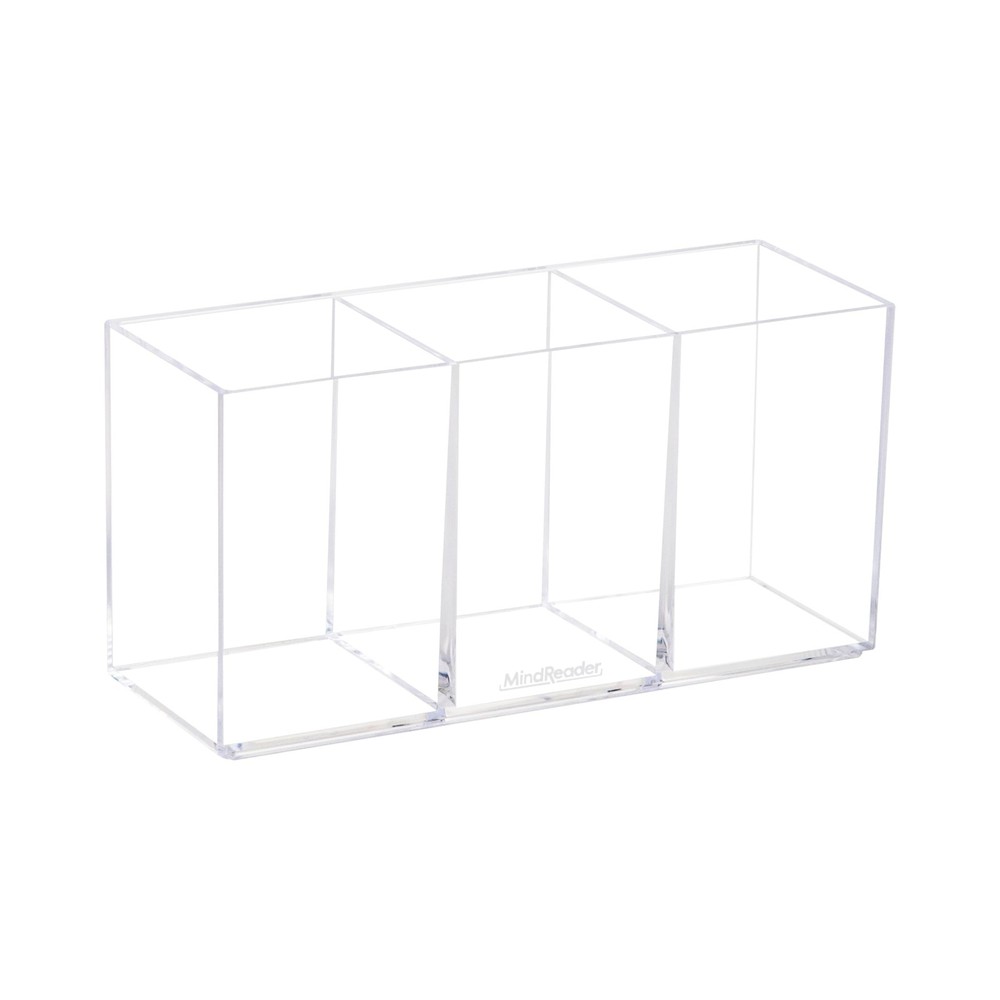 Mind Reader Pen and Accessories Holder, Clear