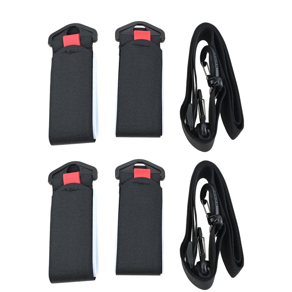 2Pcs Ski Fastener Strap Detachable Cushioned Carrying Shoulder Adjustable Straps