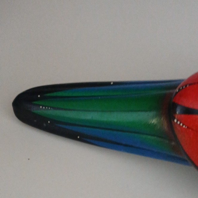 Hand-Painted Ceramic Parrot Figurine, Multicolor, Approx. 14 Inches