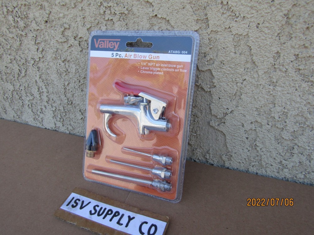NEW 5 PC. COMPRESSOR AIR BLOW GUN.