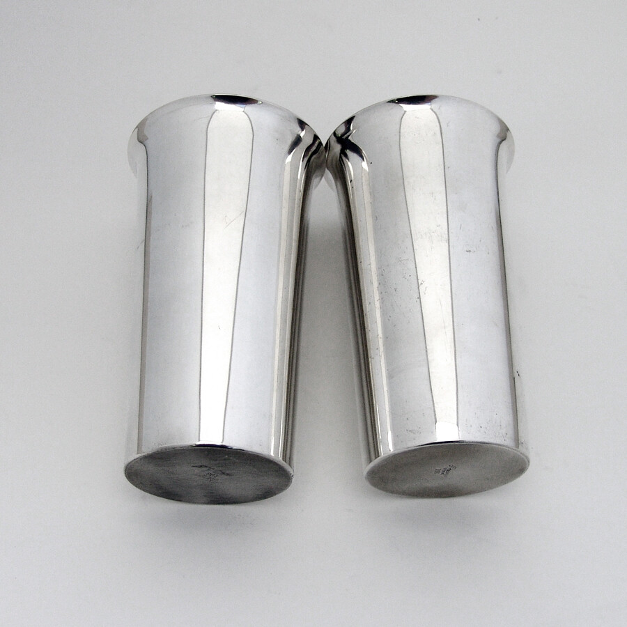 Tall Cups Pair Preisner Sterling Silver No Mono