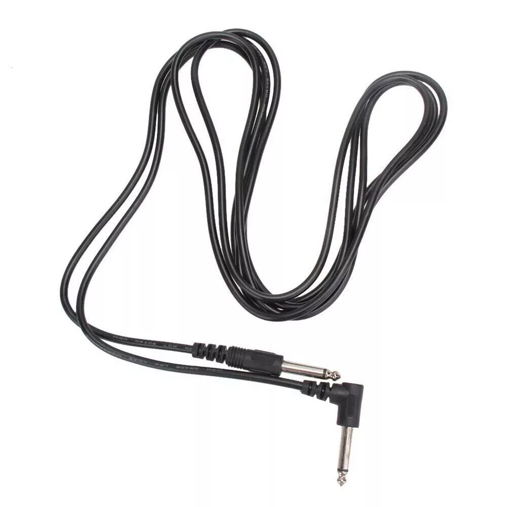 2 Pack 10FT Electric Patch Cord Guitar Amplifier Amp Cable Right Angle 90 Degree