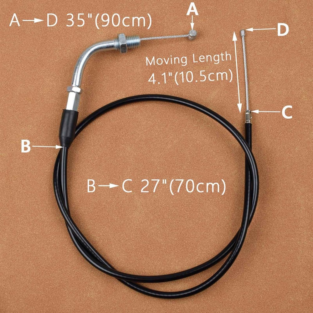 Twist Throttle Handle Grip Assembly + 36" Throttle Cable with Kill Switch Set...