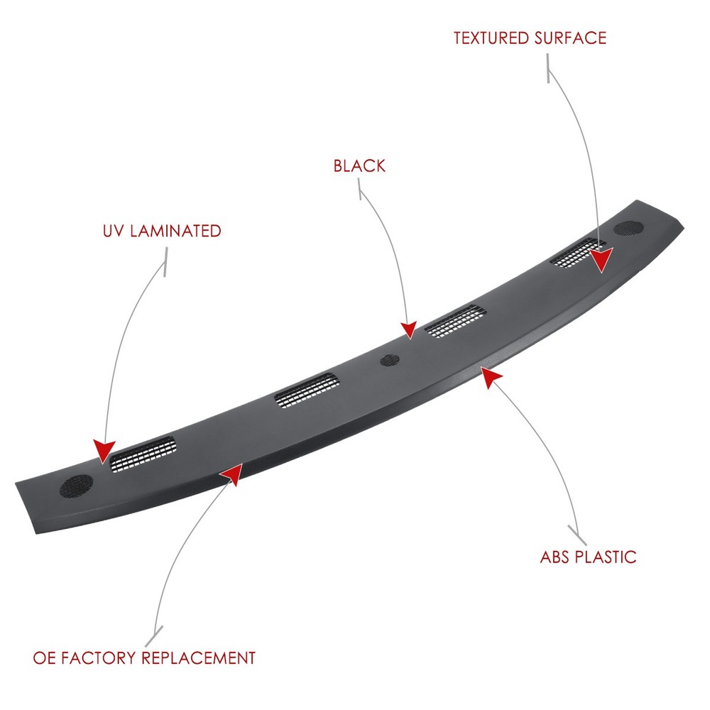 Black Upper Dash Panel Trim for Dodge Ram 1500 2500 3500 AUX Input 2003-2005