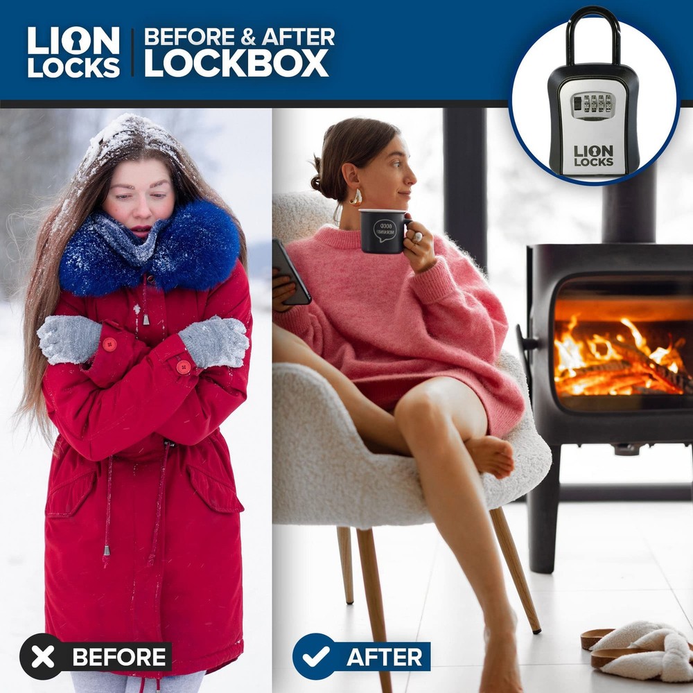 Key Lock Box for Keys with Code (12 Pack) 4 Digit Combination Lockbox for Key...