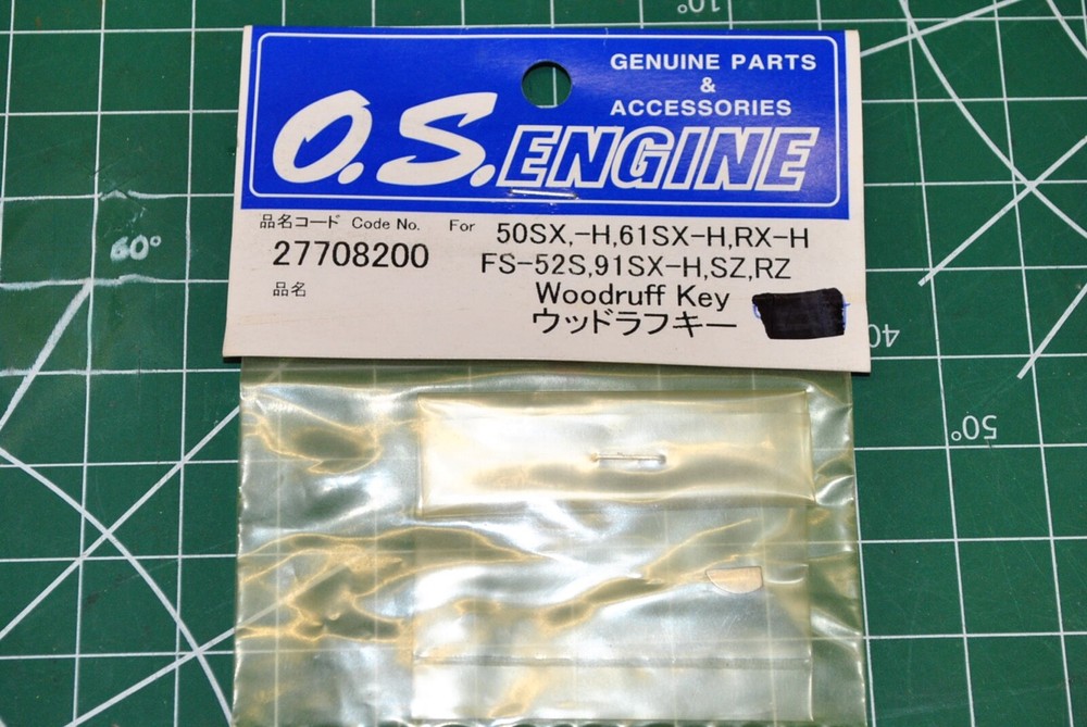 O.S. #27708200 Woodruff Key, Fits many engines.